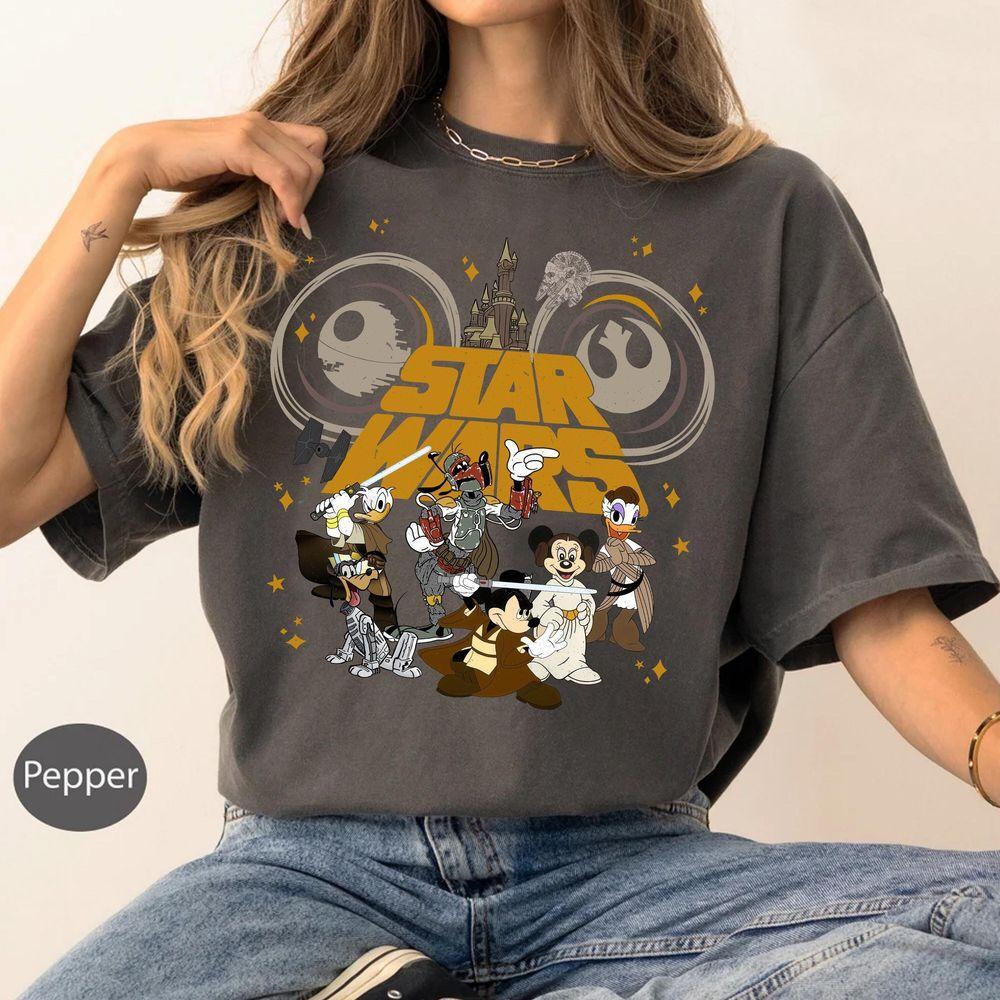 Disney Mickey And Friends Costume Star Wars T-shirt Star Wars Mickey Shirt Disneyland Family Matching Shirt Galaxy's Edge Trip Shirt Wdw Graphic Printed Merch